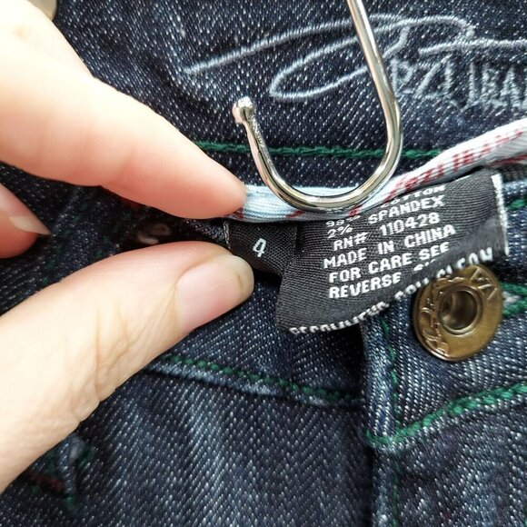 Pzi Jeans Womens Flared Denim Pants With Grommet Detail Size 4 - Picture 6 of 9